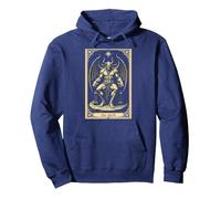 The Devil Tarot Card Tarot Reader Gothic Pullover Hoodie, Adult Unisex, Navy Blue, Large
