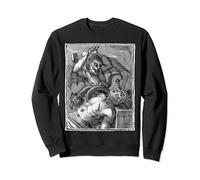 The Devil Tormenting a man Occult Satanic Lucifer Grungy Art Sweatshirt