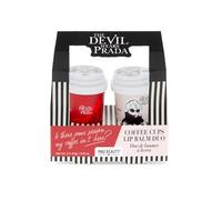 The Devil Wears Prada Lip Balm Coffee Cup | Pack of Two | Aloe Vera & Rose | Moisturising Lip Balm Set | Mad Beauty | Officially Licensed