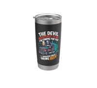 The Devil Whispered to Me I Whisper Back Bring Beer Stainless Steel Insulated Tumbler