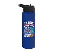 The Devil Whispered to Me I Whisper Back Bring Beer Stainless Steel Insulated Water Bottle