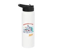 The Devil Whispered to Me I Whisper Back Bring Beer Stainless Steel Insulated Water Bottle