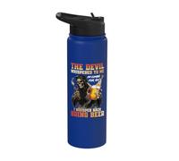 The Devil Whispered to Me I'm Coming for You Beer Drinking Stainless Steel Insulated Water Bottle