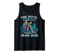 The Devil Whispered to Me I'm Coming for You Beer Lover Goth Tank Top