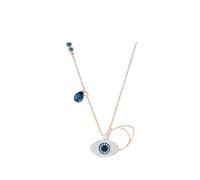 (The Devil's Eye necklace) gradient blue red pink white black swan necklace female using strange element crystal smart collarbone chain