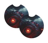 The Devil's Eye. Printed Coasters (2.7 inches in diameter) - Water-absorbent and leak-proof coasters