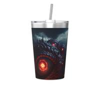 The Devil's Eye. Printed conical Straw Thermos Cup, Insulated Straw Cup, Perfect for Gym use or Taking with You