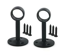 The diameter of 32 mm shower curtain closet rod frame pipe flange, socket, ceiling mounting bracket pipe support, 2 pieces of stainless steel black surface treatment¡