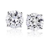 The Diamond Channel 0.50 to 6 Carat LAB GROWN Solitaire Diamond Stud Earrings Round Cut 4 Prong Screw Back (F-G Color, VS1-VS2 Eye Clean Clarity)