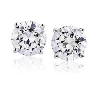 The Diamond Channel IGI Certified Lab Grown Diamond Stud Earrings Round Cut 4 Prong Push-Back (F-G, VS1-VS2 Eye Purity), 1.50 cttw, Metal diamond, Diamond