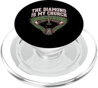 The Diamond Is My Church Christian Baseball Faith PopSockets PopGrip for MagSafe