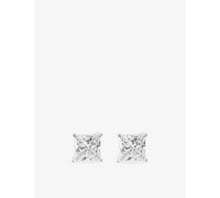 The Diamond Lab The Diamond Lab Timeless Princess-Cut 18ct White-Gold and 8.03ct Lab-Grown Diamond Stud Earrings White Gold 1 Size
