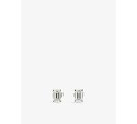 The Diamond Lab Womens The Diamond Lab Timeless 18ct White-Gold and 1.70ct Emerald-Cut Lab-Grown Diamond Earrings White Gold 1 Size