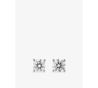 The Diamond Lab Womens The Diamond Lab Timeless 18ct White-Gold and 2.03ct Round-Brilliant Lab-Grown Diamond Earrings Platinum 1 Size