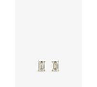 The Diamond Lab Womens The Diamond Lab Timeless 18ct Yellow-Gold and 1.70ct Emerald-Cut Lab-Grown Diamond Earrings Yellow Gold 1 Size