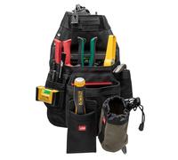 The Diamondback Eagle X Pouch (Left-Side Attachment) - Durable & Abrasion-Resistant Electrician Tool Pouch - Includes 3 Total Pouches with Square Holder - Tool Belt Accessory (9", 16", 4")