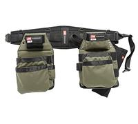 The Diamondback GRRande 2.0 Toolbelt System, Right Handed, Ranger Green, Medium | for Carpenter Framer Roofer | Padded 5 Pockets, 13 Slots, 2 Loops | Holds Drill Bits, Speed Square, Measuring Tape