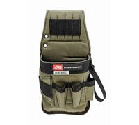 The Diamondback Mini Niko Tool Pouch, Ranger Green, Right Side | Electricians, HVAC | Drivers, Pliers, Bits, Pencils, Knife, Electrical Tape Strap | 6 Outer Slots, 2 Internal Slots | 7"x3.25"x13.5"