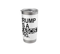 The Diaper King Trump is a Fascist Pig (Black) Stainless Steel Insulated Tumbler