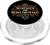 The Dice Giveth And The Dice Taketh Away - RPG Tabletop PopSockets PopGrip for MagSafe