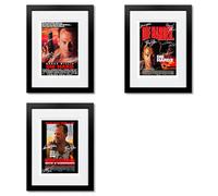 The Die Hard Trilogy All Movie Film Posters Cast Signed A4 Poster Photo Print Framed Autograph Gift Bruce Willis Die Hard (Trilogy A4 Framed & Mounted)