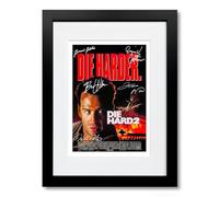 The Die Hard Trilogy All Movie Film Posters Cast Signed A4 Poster Photo Print Framed Autograph Gift Bruce Willis Die Hard (Die Hard 2: Die Harder A4 Framed & Mounted)