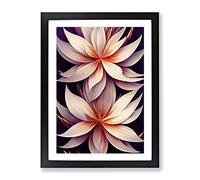 The Dignified Flowers Framed Print | A3 Black Framed Wall Art | Ready to Hang | Modern Floral Picture | Living Room Bedroom Lounge Office