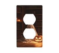 The Diligent Little Ghost Print Outlet Covers 1 Gang Duplex Light Switch Cover Decorative Switch Plates Electrical Receptacle Faceplate Wall Plate for Bed Room Living Room Decor