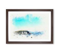The Dingle Peninsula in Ireland in Abstract Framed Print | A2 Walnut Framed Wall Art | Ready to Hang | Abstract Fantasy Picture | Living Room Bedroom Lounge Office