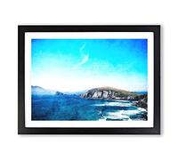 The Dingle Peninsula In Ireland Painting Modern Art Framed Print | A4 Black Framed Wall Art | Ready to Hang | Modern Historical Picture | Living Room Bedroom Lounge Office
