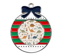 The Dinosaurs for Pattern Christmas Tree Ornaments Decor Circular