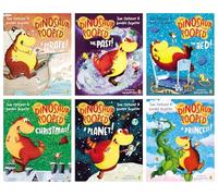 The Dinosaurs That Pooped Series 6 Books Collection Set By Tom Fletcher (A Pirate!, The Past!, The Bed!, Christmas!, A Planet! & A Princess!)