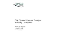 The Disabled Persons Transport Advisory Committee Annual Report 2020-2022 (House of Commons Paper) HC 296