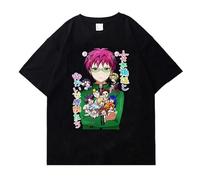 The Disastrous Life of Saiki K T-Shirts Kusuo Saiki Short Sleeves Top Summer O-Neck Loose Pullover Saiki Saiki Pattern Anime T-Shirt for Otaku