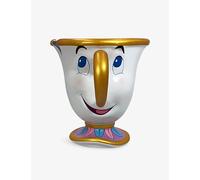 Disney Store Official Chip Mug, Beauty and The Beast, 444ml, Fully Sculpted Stoneware Drinking Cup with Golden Accents and Gloss Finish