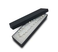 The Display Guys, Pack of 25 Black 8x2x1 inches Cotton Filled Paper Jewelry Box Gift Display Case(#82)