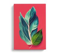 The Distinguished Leaves Canvas Print | Gallery Wrapped 30mm Frame Wall Art | 30x20 inches | Ready to Hang | Modern Floral Picture | Living Room Bedroom Lounge Office