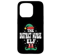 The District Nurse Elf Funny Christmas Matching Family Case for iPhone 15 Pro