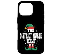 The District Nurse Elf Funny Christmas Matching Family Case for iPhone 16 Pro