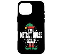 The District Nurse Elf Funny Christmas Matching Family Case for iPhone 16 Pro Max