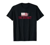 The District Washington DC Hybrid Flag Vintage Grunge T-Shirt