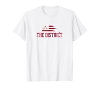 The District Washington DC Hybrid Flag Vintage Grunge Value Graphic T-Shirt, Men, White, L