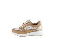 THE DIVINE FACTORY Women's Urana Sneaker, Camel, 6 UK