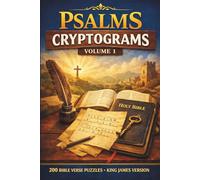 The Divine Puzzles: Psalms Cryptograms Vol. 1: 200 Large Print KJV Bible Verse Puzzles; Randomized King James Version Cryptograms for Spiritual Meditation and Brain Health