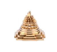 The Divine Tales Premium Brass Maha Meru Shree Yantra Mantra Size with Full Solid Back for Spiritual Powers Vaastu Dosh Prosperity Home Pooja Health Wealth Prosperity Financial Problems Solution
