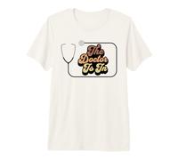 The Doctor is in Funny Medical Profession Stethoscope Retro Premium T-Shirt