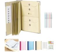 The Document Organizer, Bound Expanding File Folder, Important Document Organizer for Birth Certificates, Social Security Cards Etc(Beige)