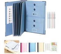 The Document Organizer, Bound Expanding File Folder, Important Document Organizer for Birth Certificates, Social Security Cards Etc(Blue)