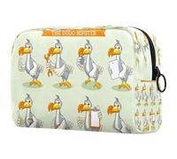 The Dodo Bird Hipster Style Cosmetic Bag for Women, Travel Toiletries Bags Large Makeup Handy Pouch Organiser Bag with Zipper