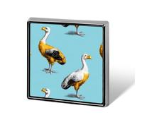 The Dodo Birds Square Metal Brooches 1 Inch Memorial Badges Exquisite Decorations Pins for Clothing